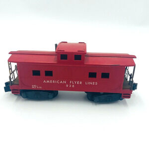 American Flyer Lines #938 Red Train Caboose MFD By The A.C. Gilbert Co